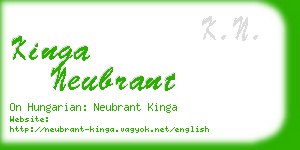 kinga neubrant business card